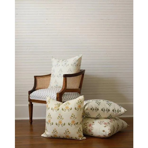 Lauren Servati Textiles, Unfading Flower // Goldenrod 22"x22" pillow Double-sided throw pillow with a knife edge finish....