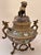 Early 20th Century Chinese Foo Dog Bronze Cloisonné Censor For Sale - Image 4 of 12