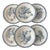 Vintage Dessert Plates with Chardon Pattern from Gien, 1940s, Set of 6 For Sale