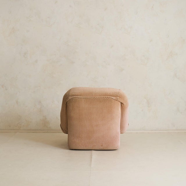 1970s French Geometric Chenille Lounge Chair, 1970s - 2 Available For Sale - Image 5 of 11