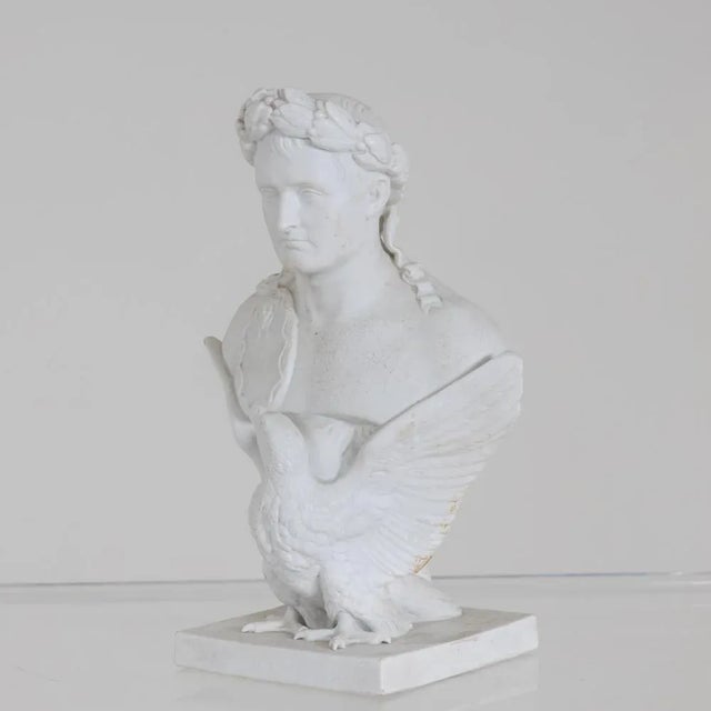 Ceramic After Bertel Thorvaldsen, Bust of Napoleon Bonaparte, 19th Century, Bisque Porcelain For Sale - Image 7 of 9