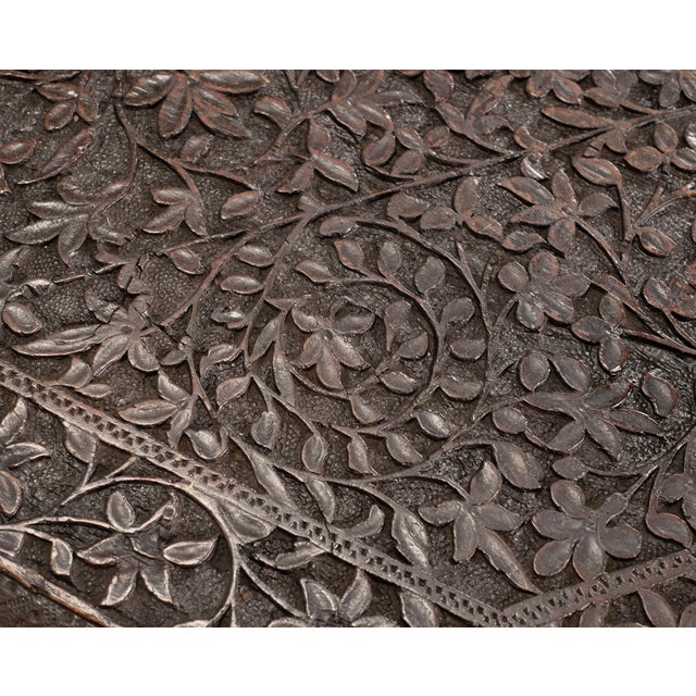 Anglo-Indian Kashmiri Style Carved Wood Octagonal Side Table For Sale - Image 11 of 18