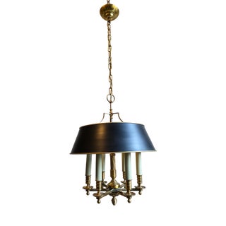 Chandelier in Brass and Lacquered Metal, 1970s For Sale