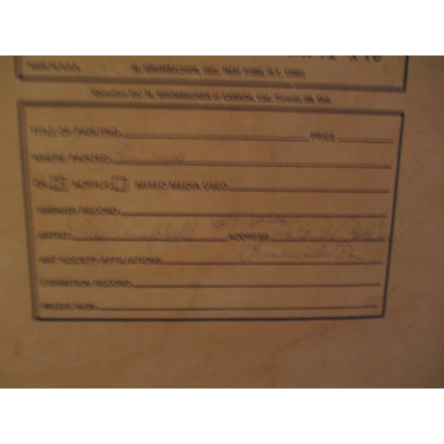 Mid Century Oil on Canvas Board Artist Signed Still Life Framed For Sale - Image 13 of 14