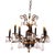 French Empire Ebonized & Gilt Metal Chandelier 1930 For Sale