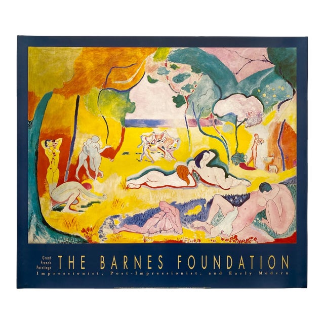 Henri Matisse Vintage 1993 Lithograph Print French Modernist Poster " Le Bonheur De Vivre " 1906 For Sale