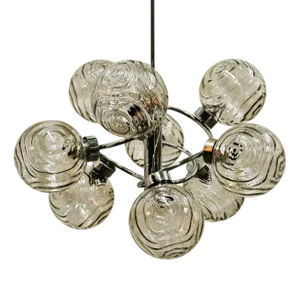 German Space Age Orbital Chandelier from Fischer Leuchten, Germany, 1970s
