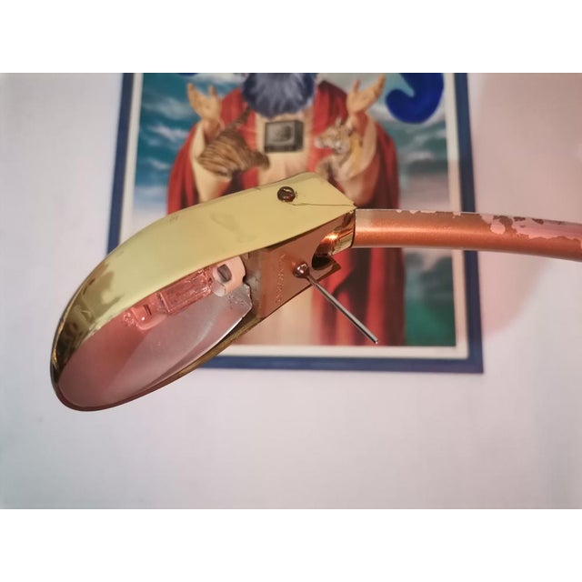 Tall Modernist Golden Height Adjustable Floor Lamp, 1970s For Sale - Image 14 of 17