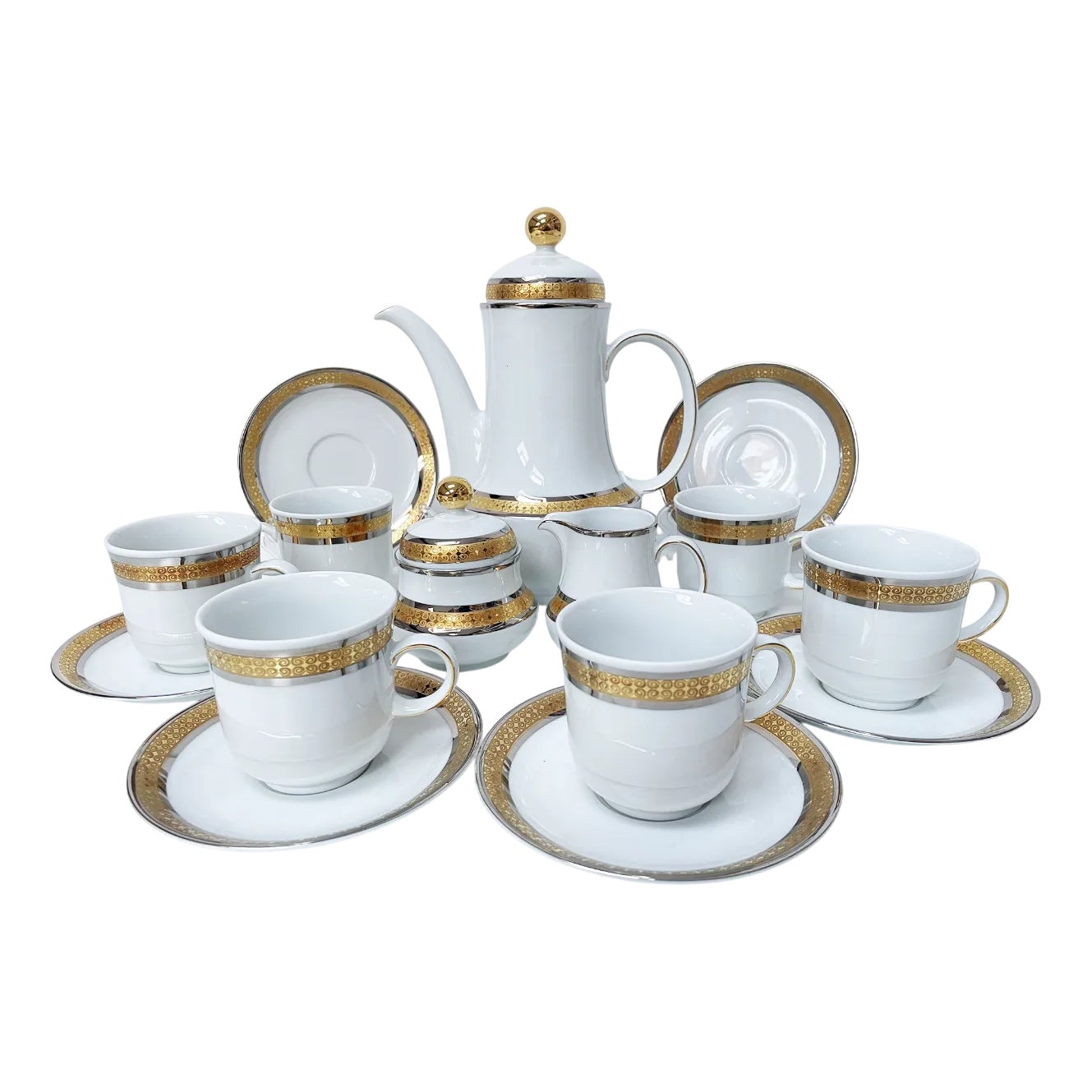 Tea Set from Tirschenreuth, 1970s, Set of 9 | Chairish