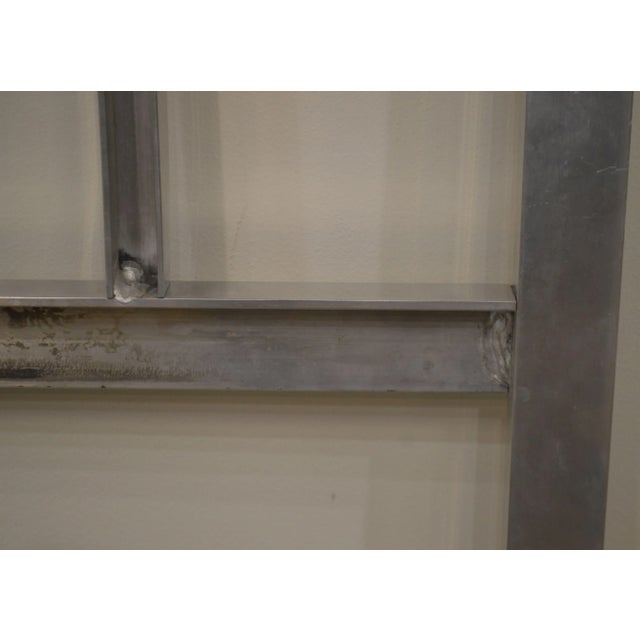Metal Mid Century Modern Polished Aluminum King Headboard For Sale - Image 7 of 13