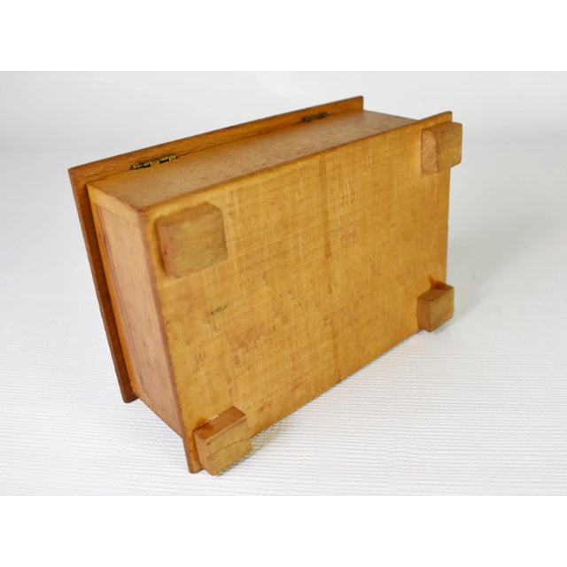 Antique German Iron Cross Wooden Jewelry Trinket Box For Sale - Image 9 of 10