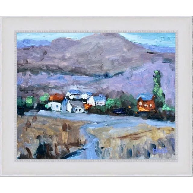 Virginia City With View of Hills Landscape Oil Painting by Haas For Sale - Image 4 of 10