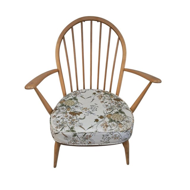 Mid-Century Modern Vintage Armchair in Blonde Wood from Ercol For Sale - Image 3 of 18