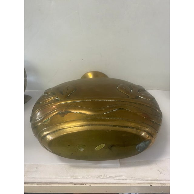 Dolbi Cashier 1980s Large Brass Vase by Dolbi Cashier For Sale - Image 4 of 8