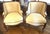 Set of two Hickory Chair Curved Back Bergere Claw Foot Side Chairs. Upholstered in traditional and high quality fabric....