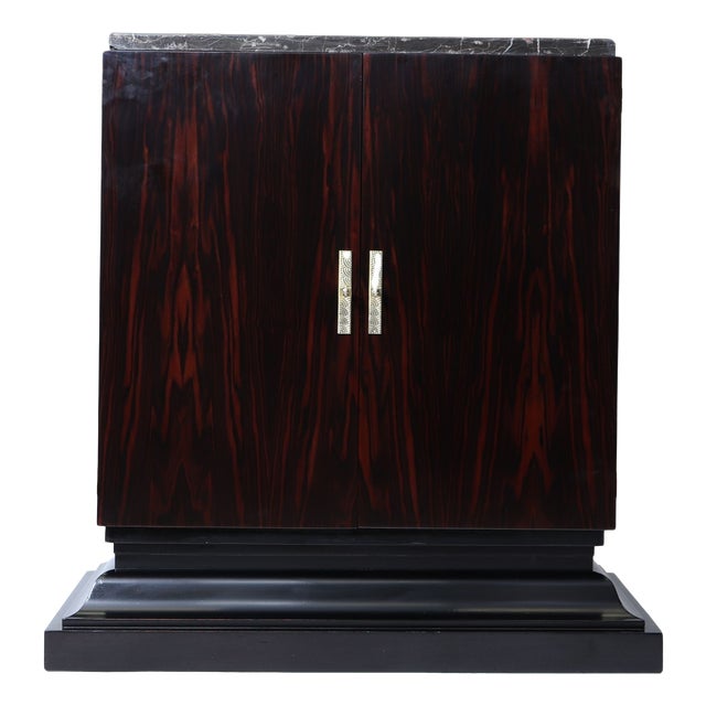 French Art Deco Macassar Ebony Cabinet, 1925 For Sale