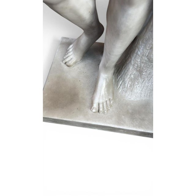 Italian Artist, Large Sculpture of Ganymede, 20th Century, Marble For Sale - Image 11 of 14