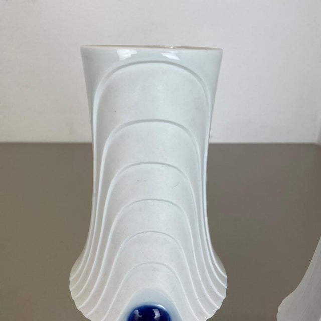 Ceramic Op Art Porcelain Vases from Royal Bavaria KPM, Germany, 1970s, Set of 2 For Sale - Image 7 of 18