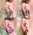 Contemporary Christina Addison Medium 18kt Yellow Gold Gum Drop™ Earrings With Pink Topaz and Diamonds With Detachable Pearls For Sale - Image 3 of 12