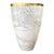 Vintage Italian Gold Rimmed Crackle Ceramic Vase For Sale