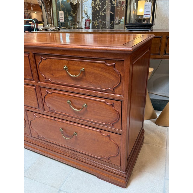 Brown Rosewood Mid 20th Century Dresser, Vintage For Sale - Image 8 of 12