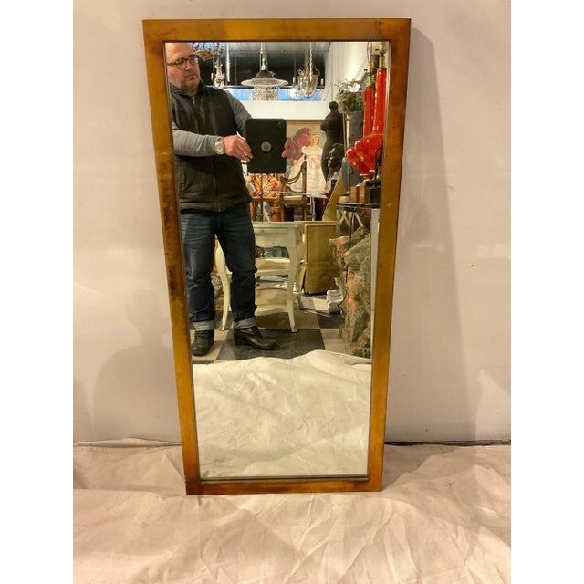 1960s Gold Metallic Finish Wood Mirrors- A Pair For Sale - Image 4 of 10