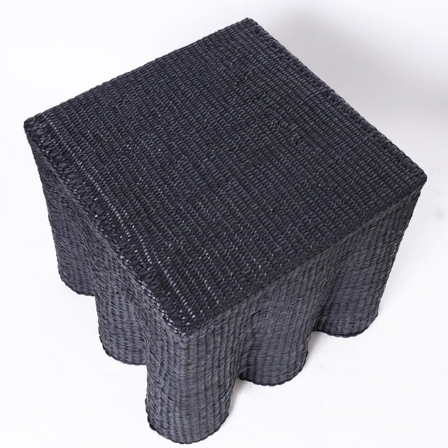 Pair of Black Square Ghost Drapery Stands For Sale In West Palm - Image 6 of 9