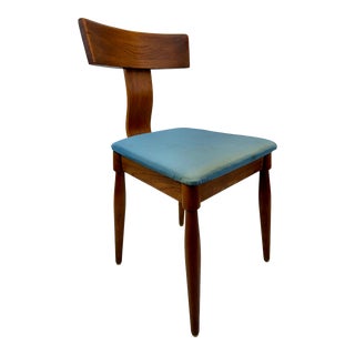 Vintage Mid Century Curved Back Side Chair For Sale