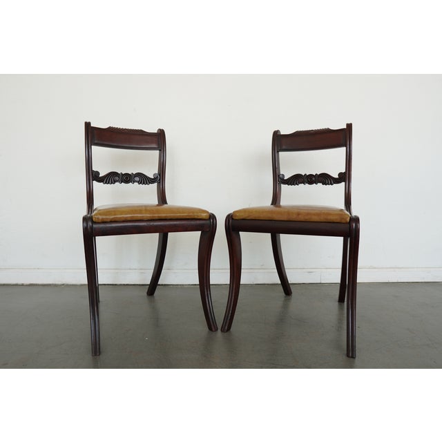 Vintage Regency-Style Side Chairs (Set of 2) For Sale - Image 4 of 18