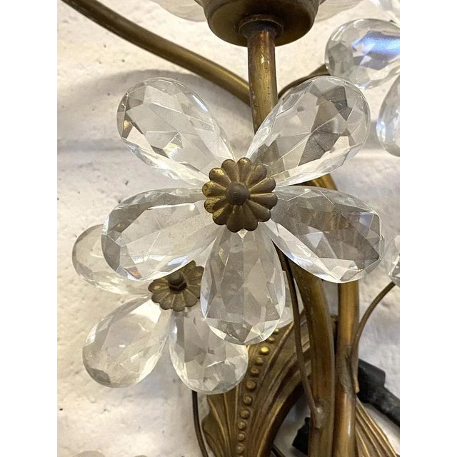 Gold Vintage Sconces in Bronze and Glass, 1960s, Set of 2 For Sale - Image 8 of 12