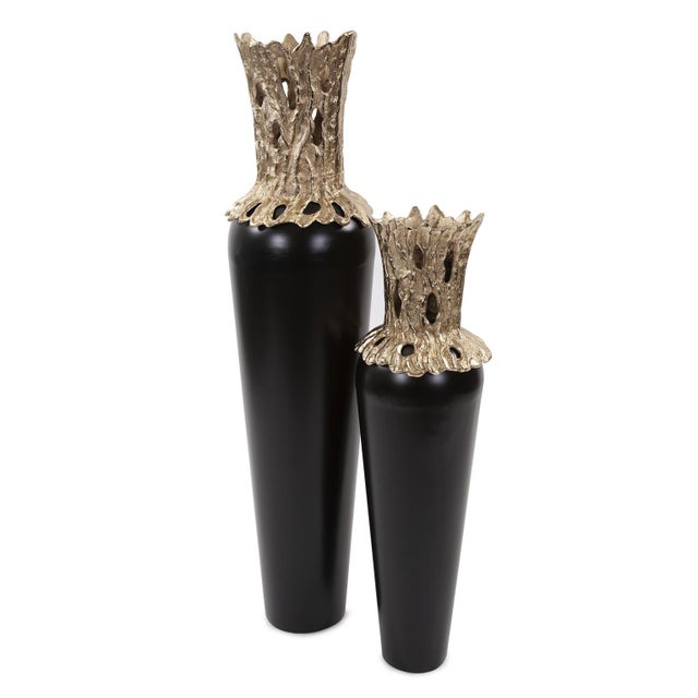 Black Zetian Vase- Tall For Sale In Chicago - Image 6 of 8