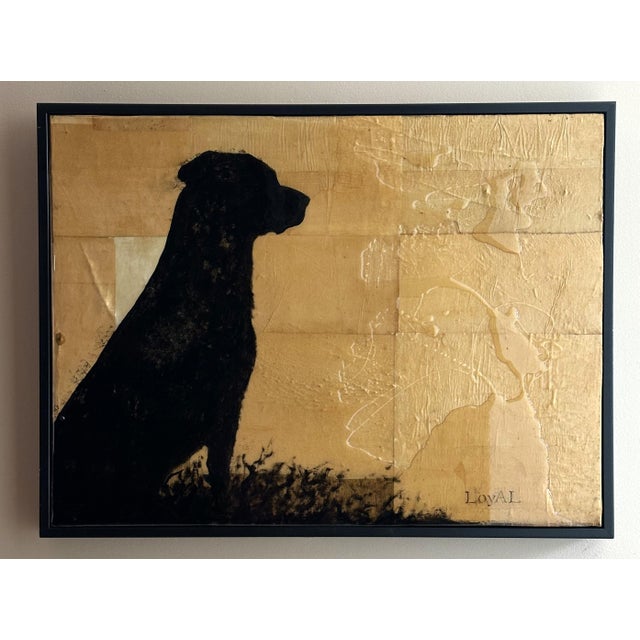2004 “Loyal” Contemporary Black Mixed Media Painting by Ashley Collins For Sale - Image 11 of 11
