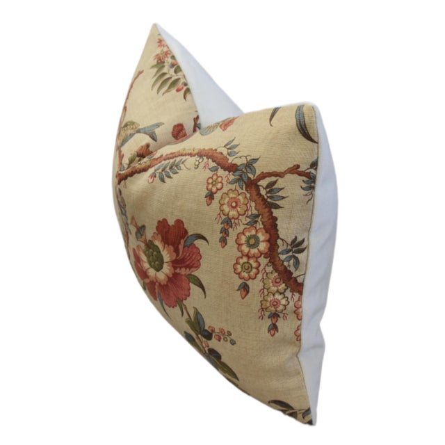2020s Designer Lee Jofa Botanical Floral & Birds Feather/Down Pillow For Sale - Image 5 of 7