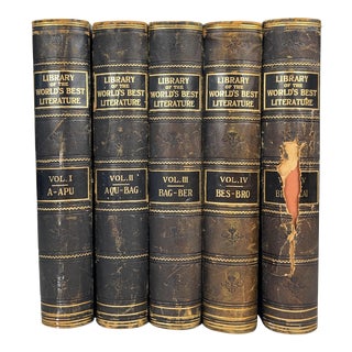 Late 19th Century Library of the World’s Best Literature Antique Books - Set of 5 For Sale