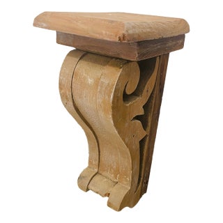French Antique Architectural Corbel Wood Bracket For Sale