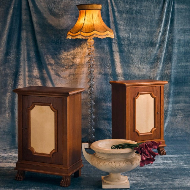 French Cerused Oak Parchment Cabinet in the Style of Jean-Charles Moreux, 1940s For Sale - Image 4 of 11