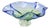 Blue and Green Sommerso Murano Glass Bowl, Italy, 1960s For Sale