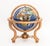 Modern Modern Semi-Precious Stone Inlaid Revolving Globe on Copper Stand For Sale - Image 3 of 15