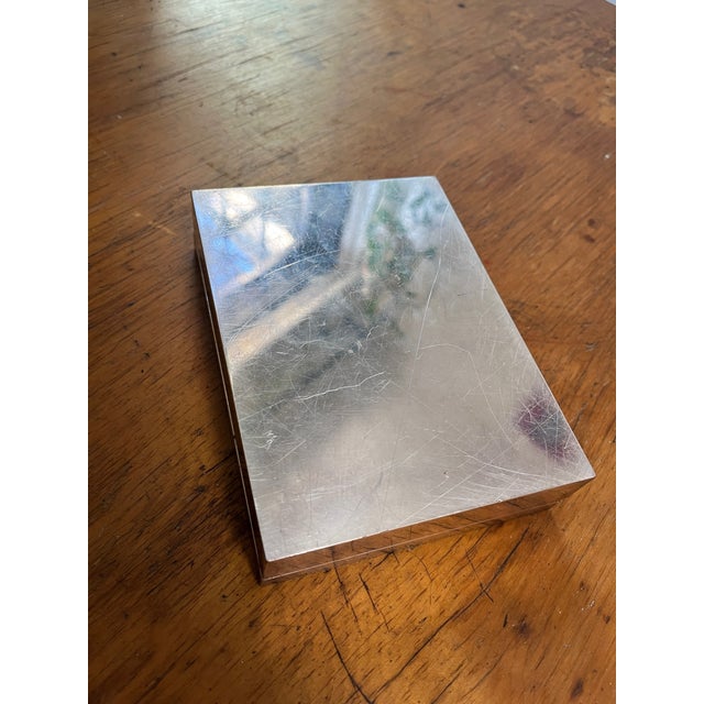 Silver Rare Art Deco Luxury Hermes Paris Silver Box Made in France - Needs Repair For Sale - Image 8 of 12