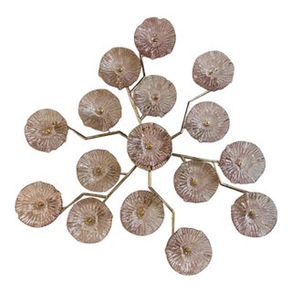 Murano Flower Wall Sconce or Flushmount Chandelier For Sale