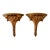 Hollywood Regency Gilt Shelf Brackets, a Pair For Sale