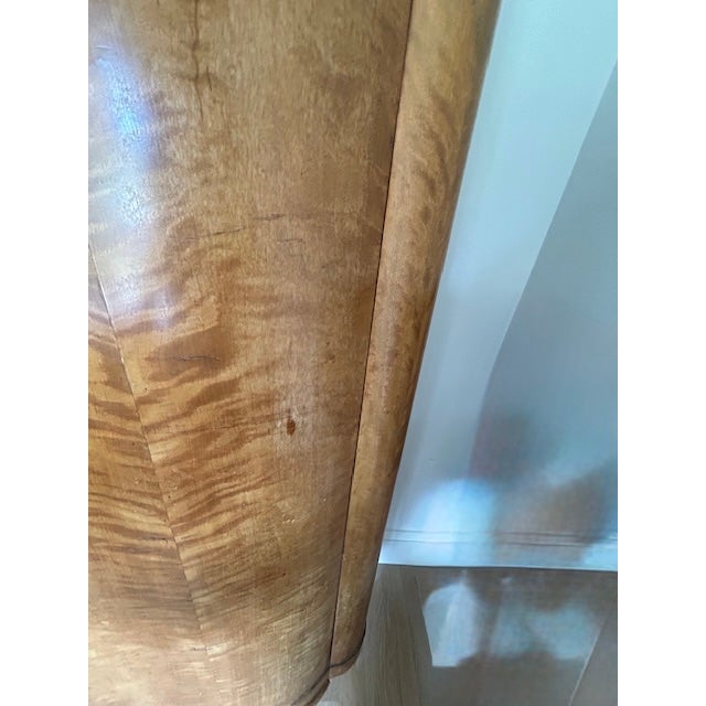1930s Antique Art Deco Tiger Maple Armoire / Wardrobe, C. 1930s–1940s For Sale - Image 5 of 13