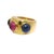 Pink Dominique Aurentis Tourmaline Sapphire 22k Yellow Gold Trinity Ring, French, Size 6.5 For Sale - Image 8 of 8