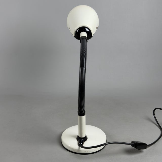 Adjustable White Metal Desk Lamp, 1970s For Sale - Image 5 of 12