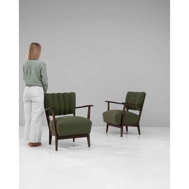 1940s Scandinavian Mid-Century Upholstered Lounge Chairs - A Pair For Sale - Image 18 of 18