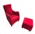 Set of Senta Armchair and Ottoman in Red Velvet by Gerard van den Berg for Wittmann For Sale - Image 12 of 18
