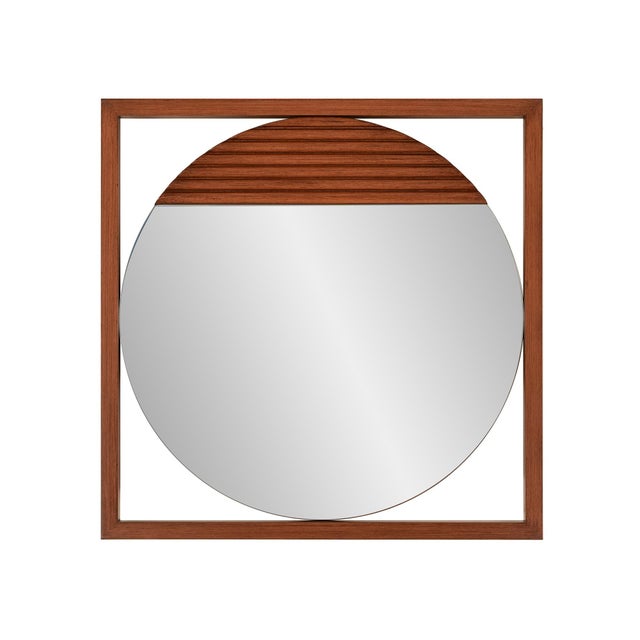Contemporary Dirken Wooden Framed Mirror For Sale - Image 3 of 9