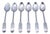 Silver Coffee Spoons with Fluted Handles, Set of 6 For Sale