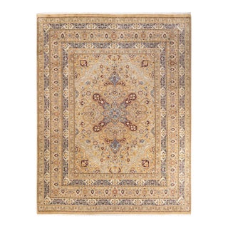 Mogul, One-of-a-Kind Hand-Knotted Area Rug - Yellow, 9' 2" x 11' 9" For Sale