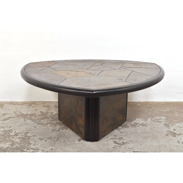 Brutalist Slate Coffee Table by Paul Kingma, 1980s For Sale - Image 4 of 16